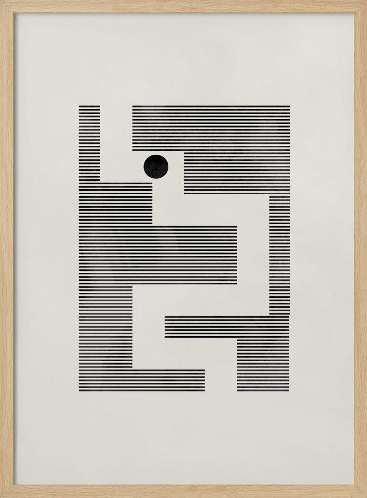 Minimalistisch doolhof | Poster