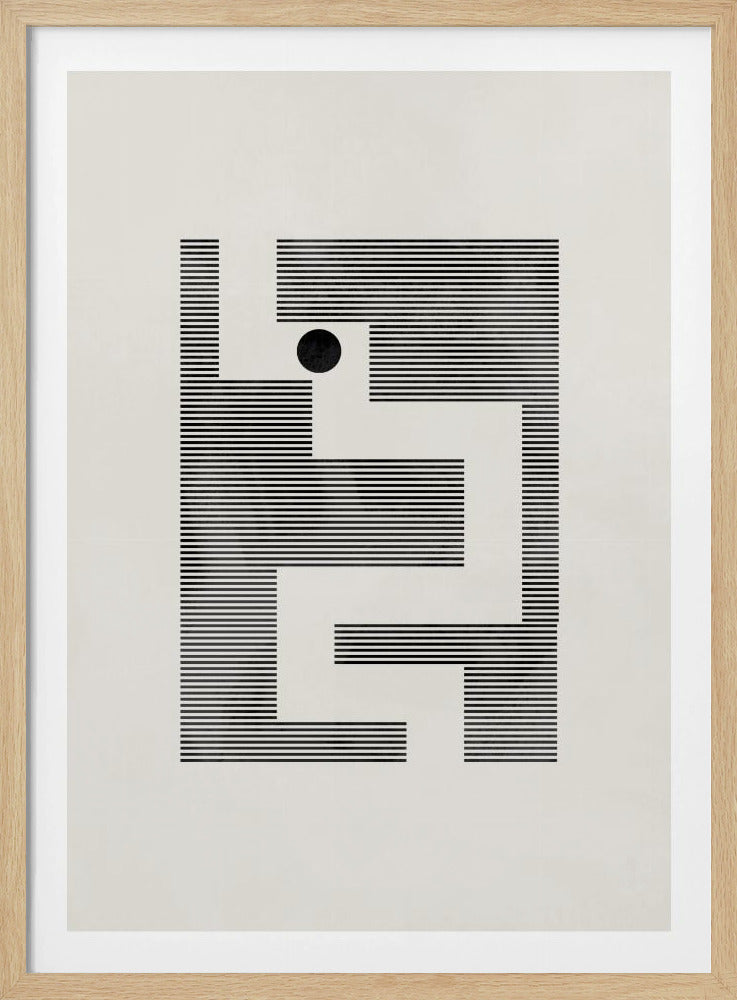 Minimalistisch doolhof | Poster
