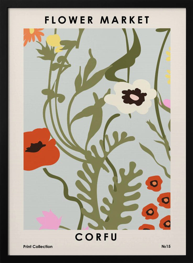 Bloemenmarkt Corfu | Poster