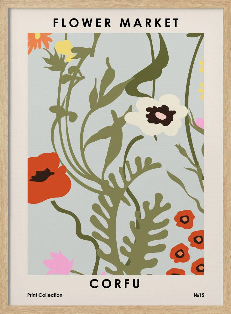 Bloemenmarkt Corfu | Poster