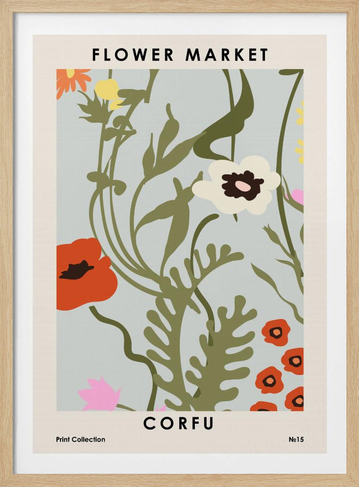 Bloemenmarkt Corfu | Poster