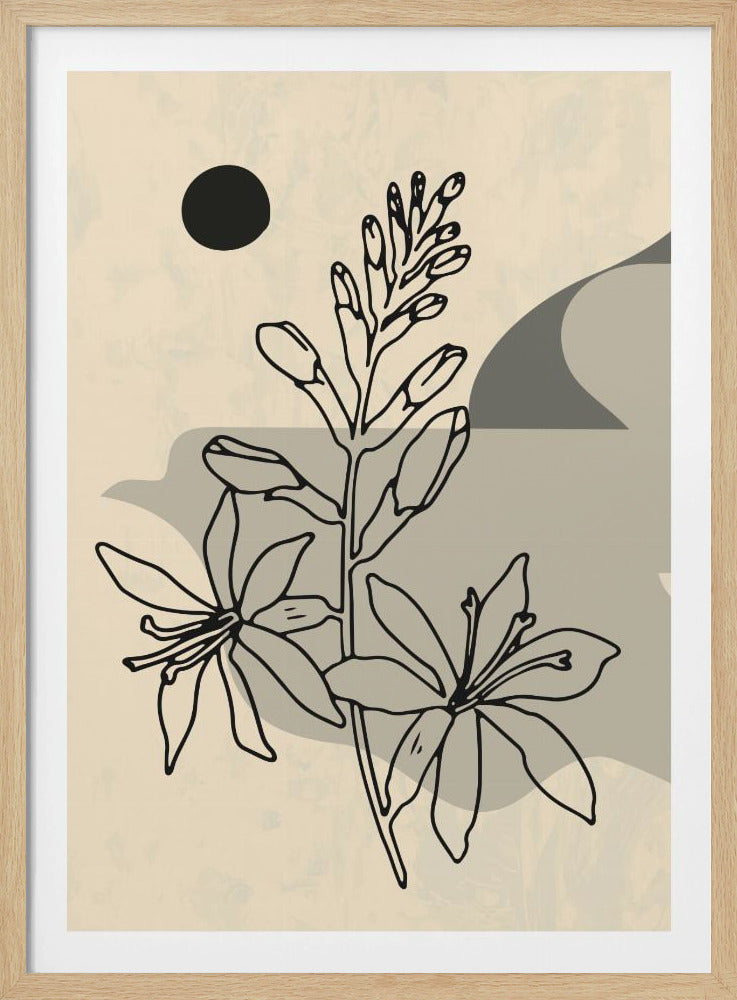 Abstracte bloem 1 | Poster