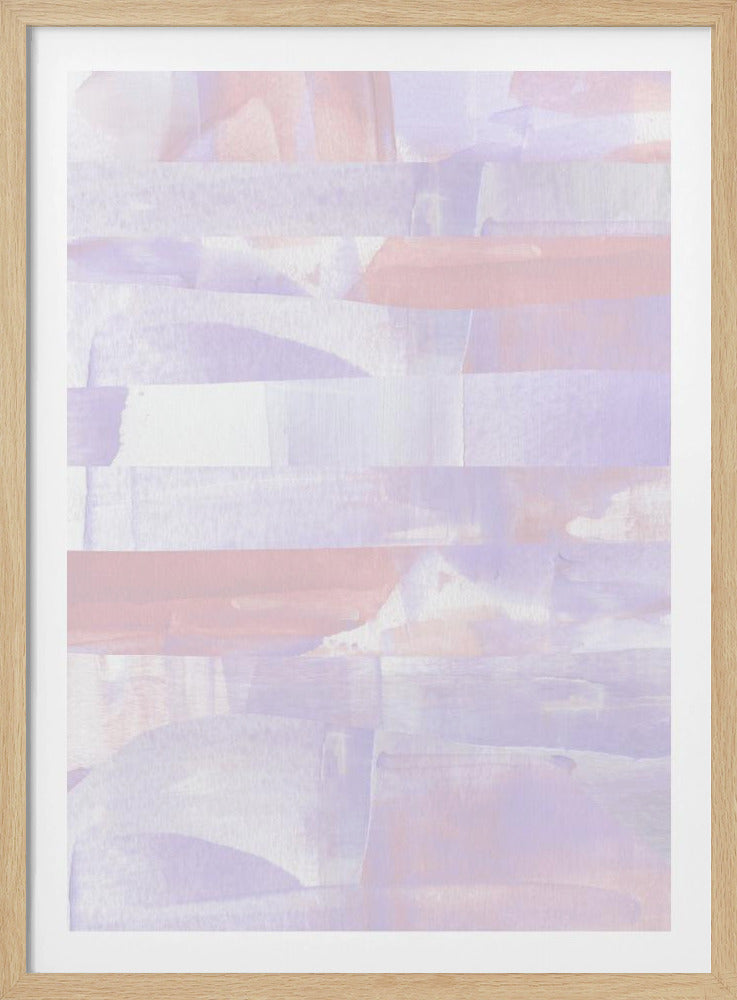Pasteltinten van lavendel en perzik | Poster