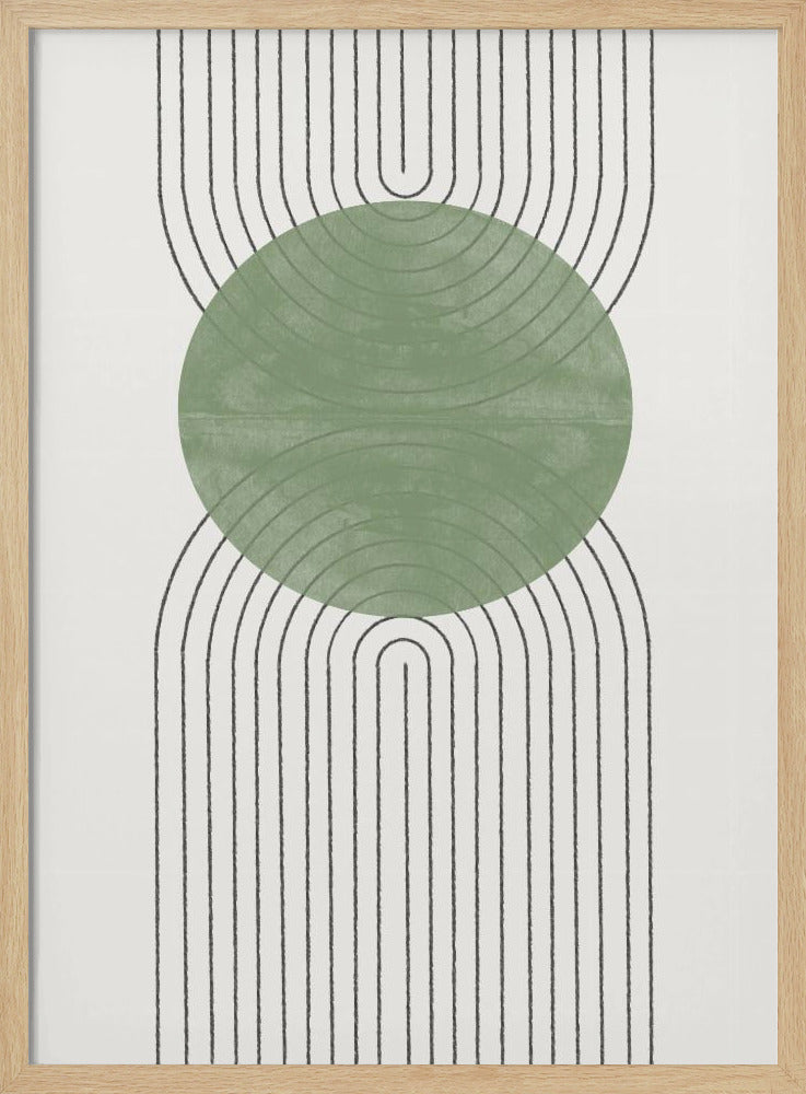 Groene Harmonie Flow | Poster