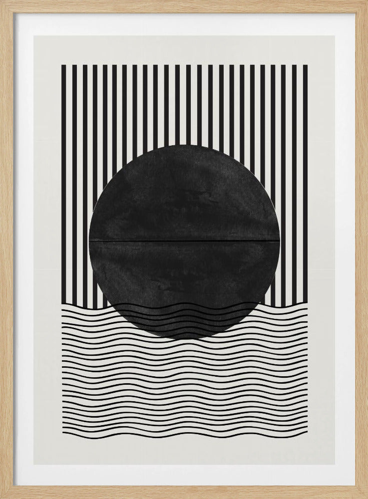 Monochrome zonsverduistering | Poster