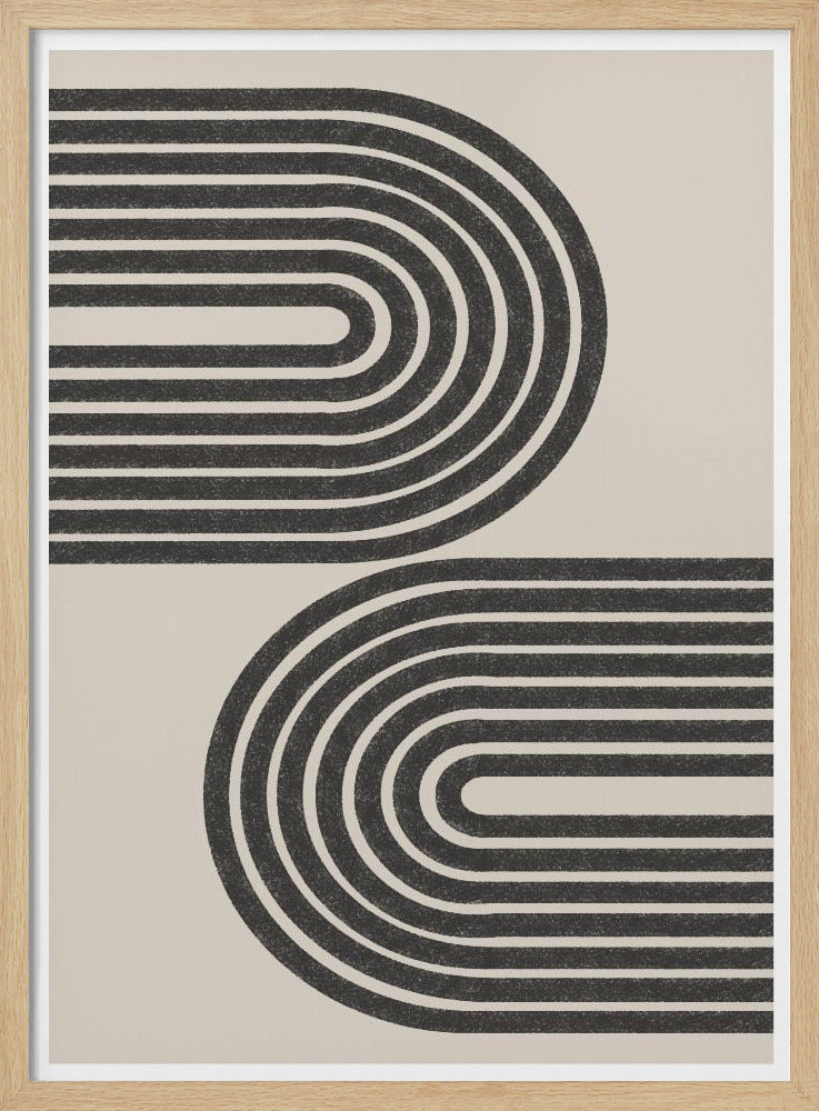 Gebogen lijnen dansen | Poster