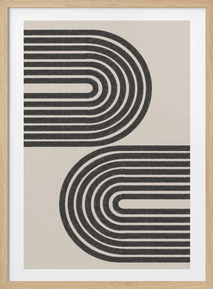 Gebogen lijnen dansen | Poster