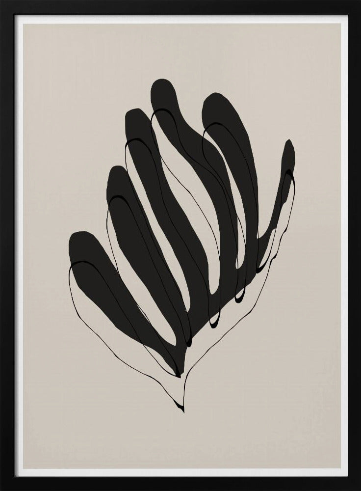 Abstracte bladlijnen | Poster
