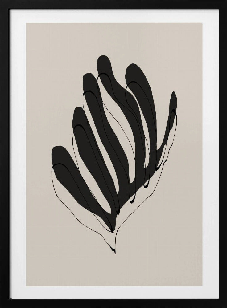 Abstracte bladlijnen | Poster