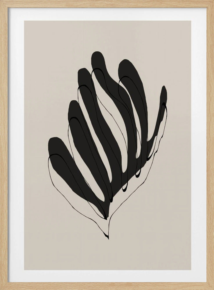 Abstracte bladlijnen | Poster