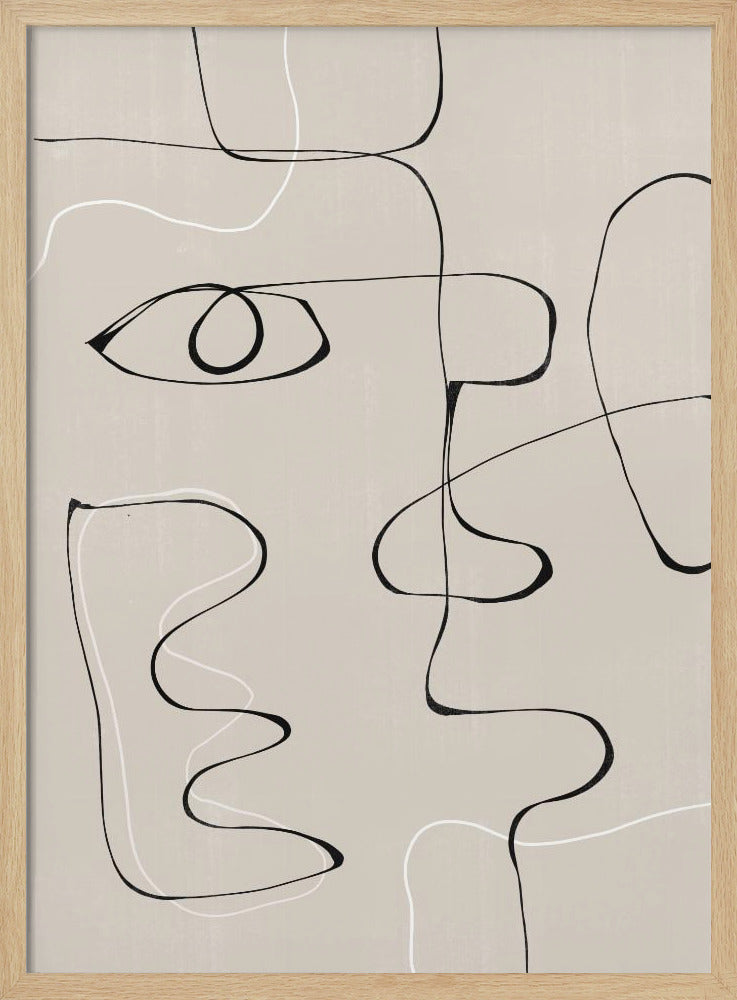 Abstract Gezichtslandschap | Poster