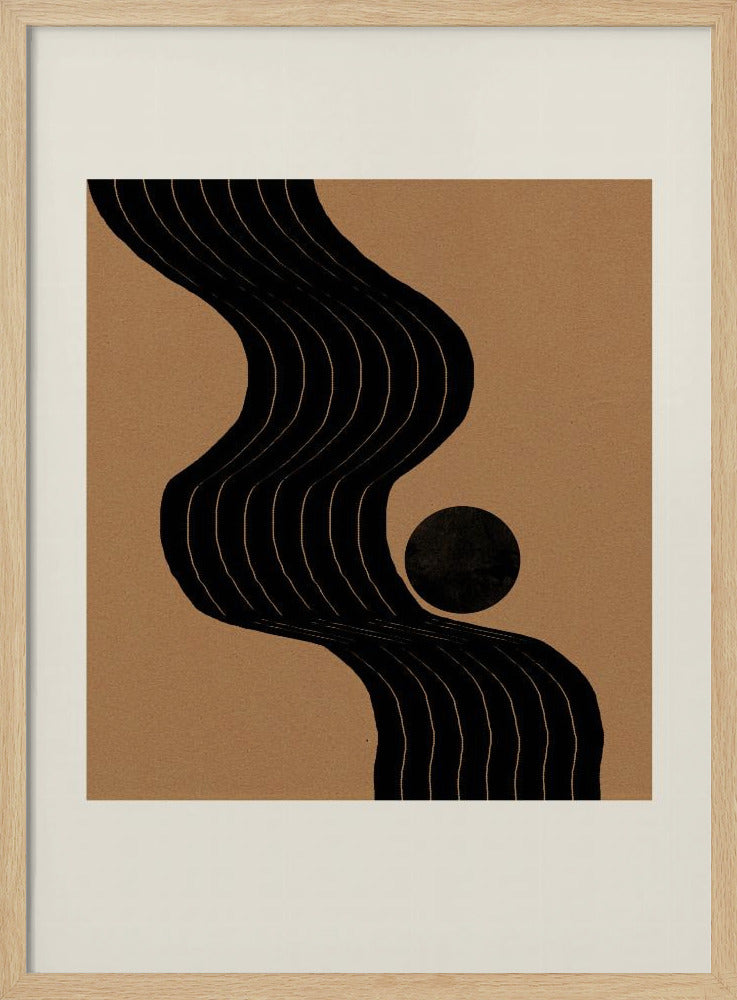 Harmonie van het gebogen pad | Poster
