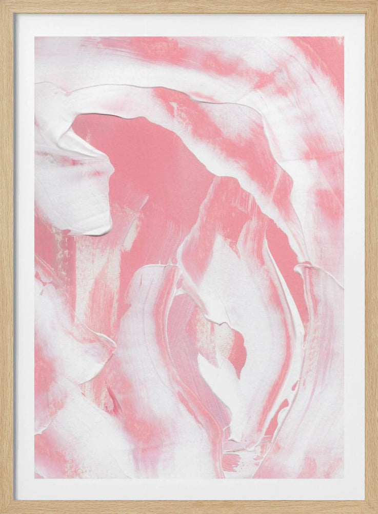Harmonieuze mix van roze en witte tinten | Poster