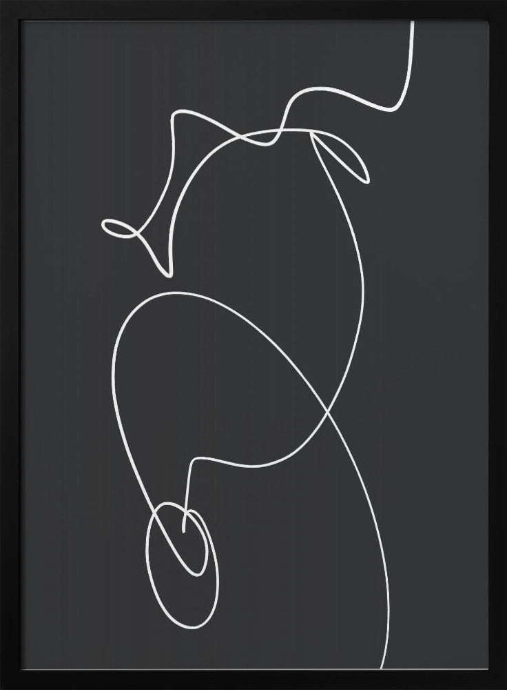 Witte kronkel op een donkere achtergrond | Poster