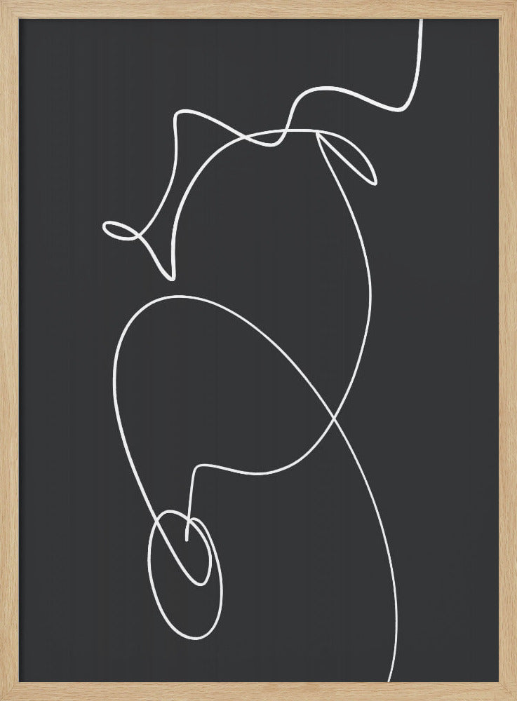 Witte kronkel op een donkere achtergrond | Poster