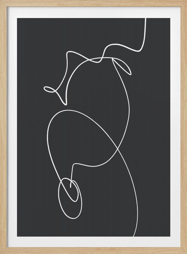 Witte kronkel op een donkere achtergrond | Poster