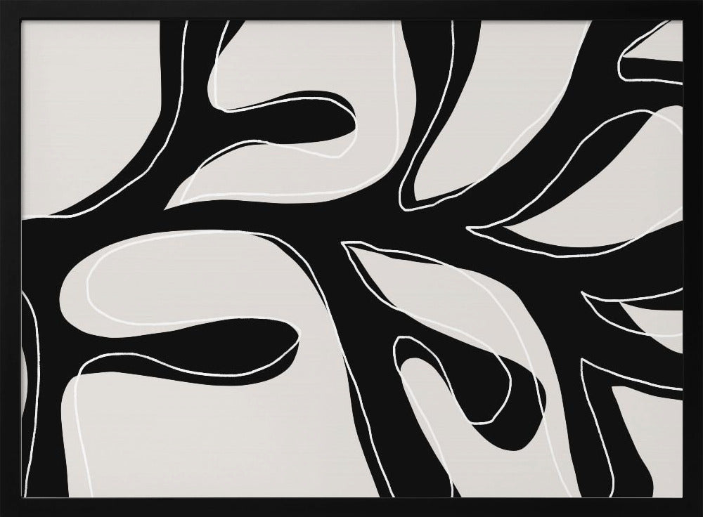 Abstract Twig Zwart-Wit | Poster