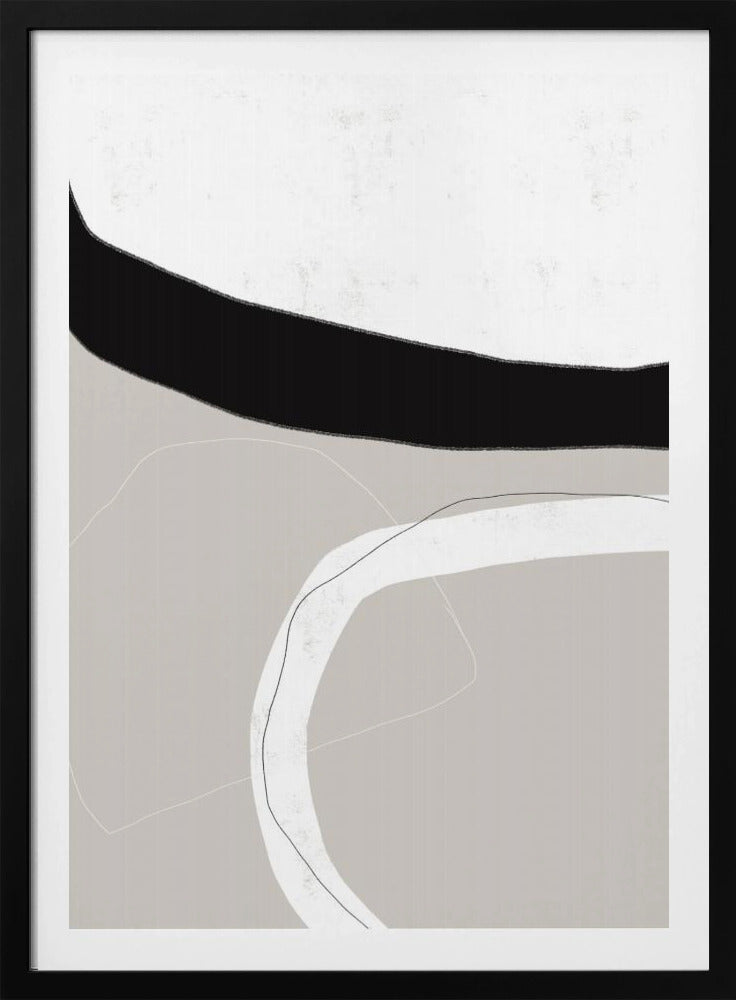 Zwart-witte vormen | Poster