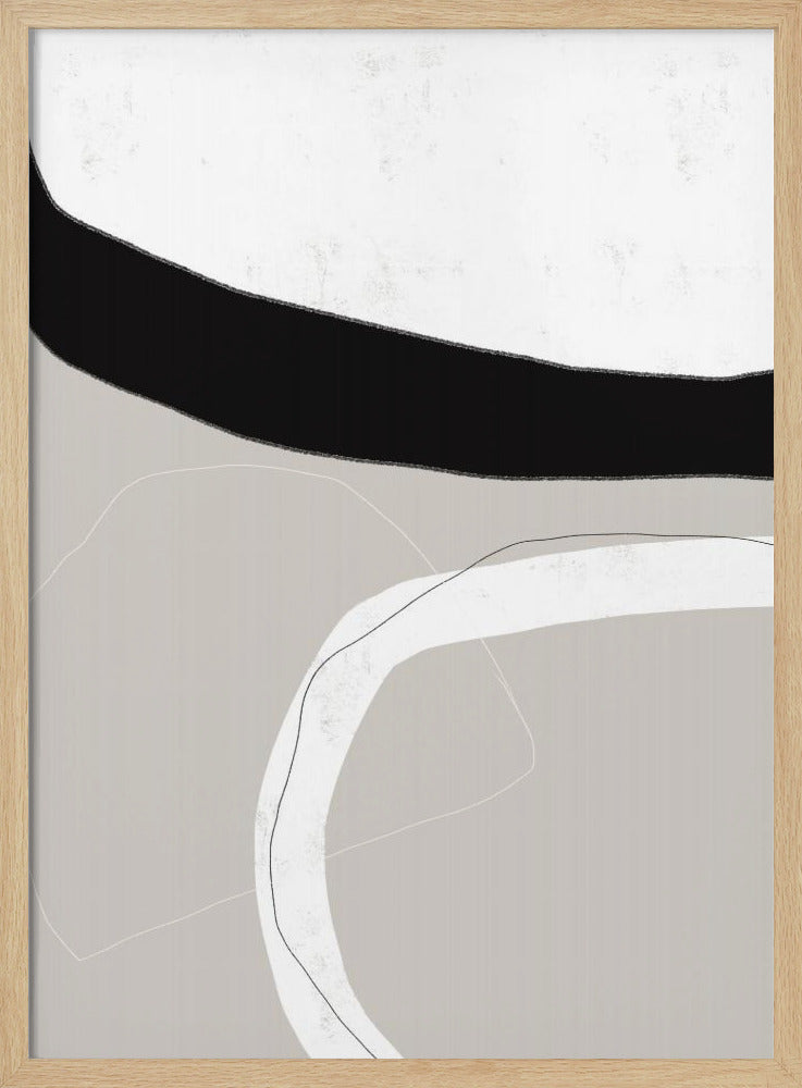 Zwart-witte vormen | Poster