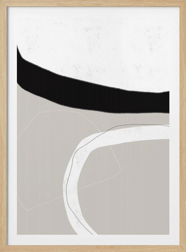 Zwart-witte vormen | Poster