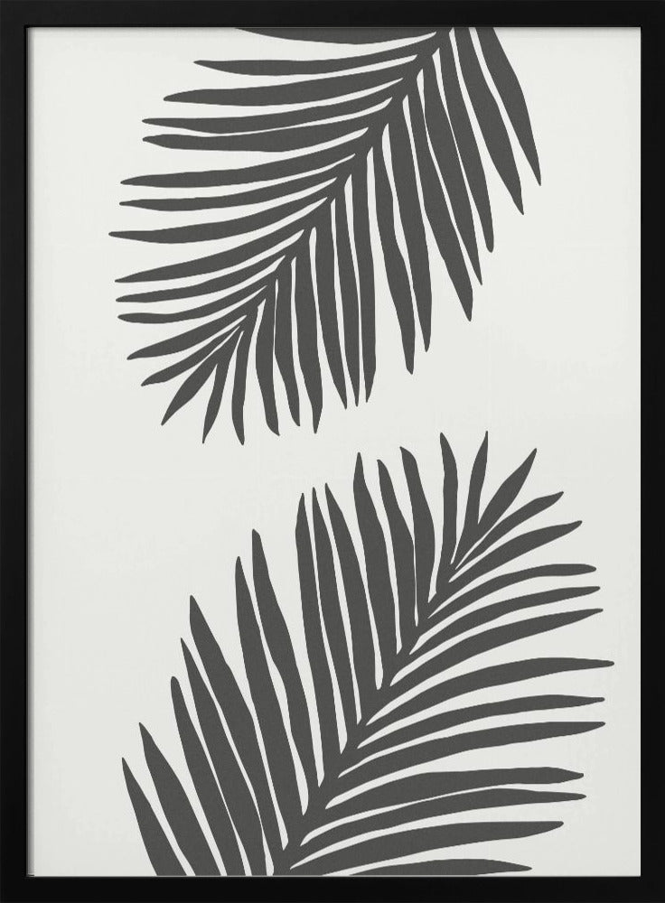 PALMBLAD 12 GRAFIETGRIJS | Poster