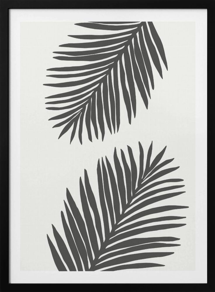 PALMBLAD 12 GRAFIETGRIJS | Poster