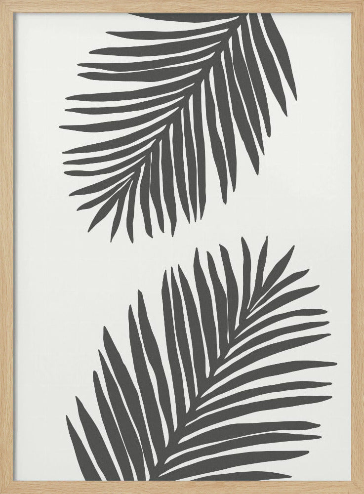 PALMBLAD 12 GRAFIETGRIJS | Poster