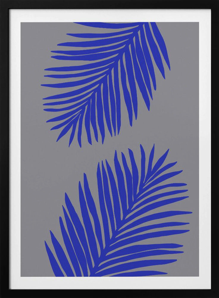 PALMBLAD 02 ZACHT GRIJS | Poster