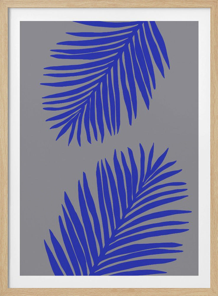 PALMBLAD 02 ZACHT GRIJS | Poster