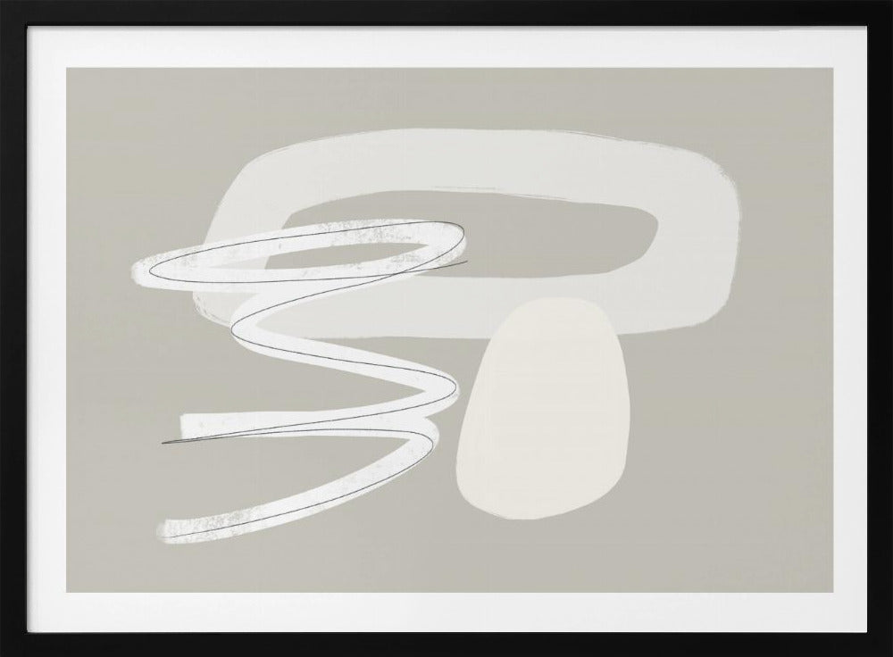 Grijs-witte tinten | Poster