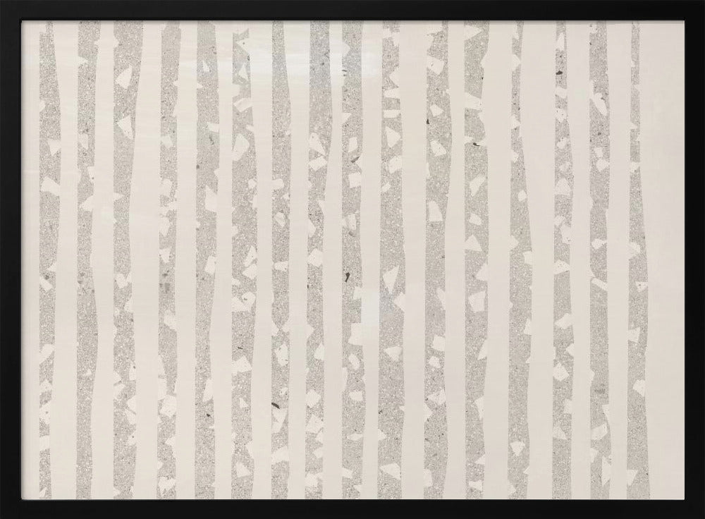 Verticale grijze en witte strepen | Poster