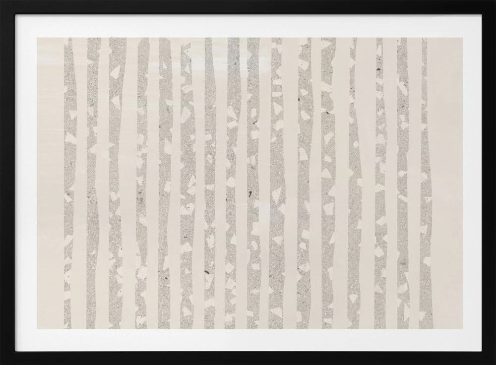 Verticale grijze en witte strepen | Poster