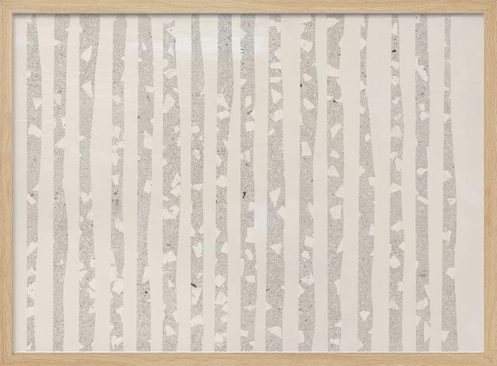 Verticale grijze en witte strepen | Poster