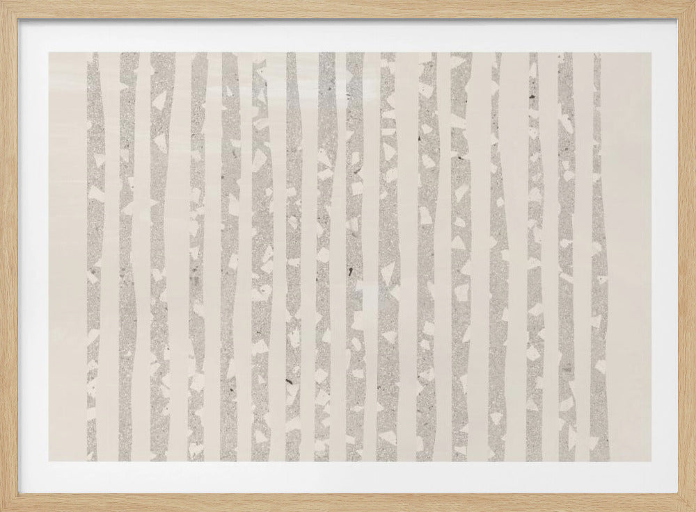 Verticale grijze en witte strepen | Poster