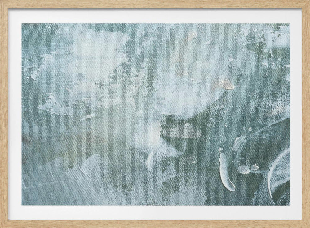 Groen en wit acryl | Poster