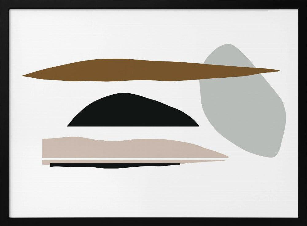 Organische vormen en aardse tinten | Poster