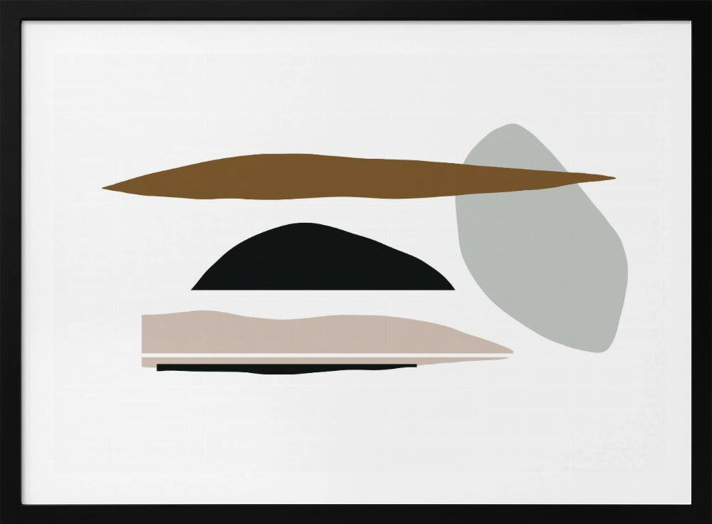 Organische vormen en aardse tinten | Poster