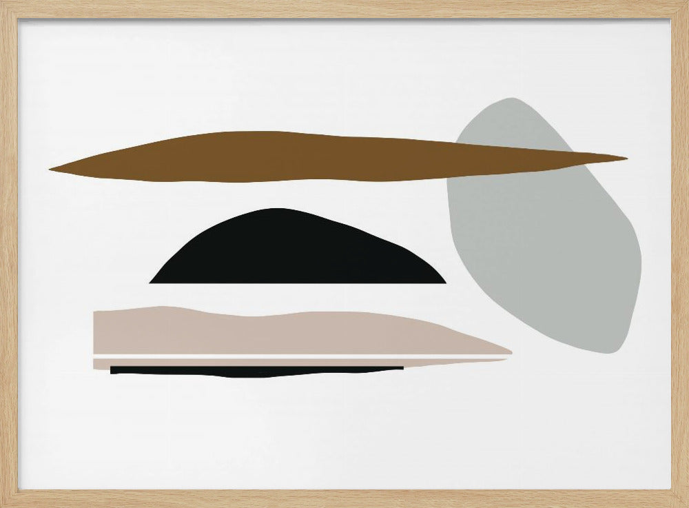 Organische vormen en aardse tinten | Poster