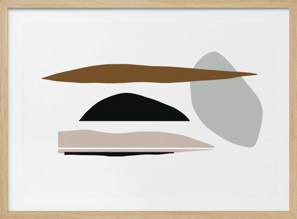 Organische vormen en aardse tinten | Poster