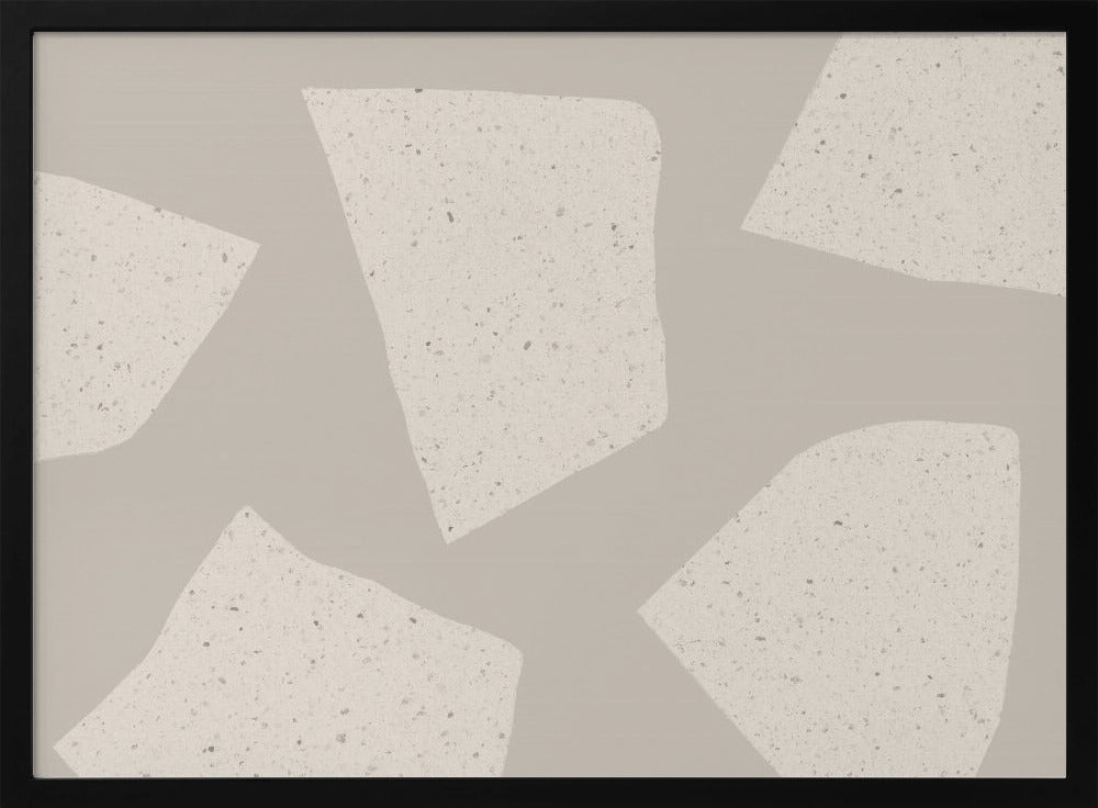 Onregelmatige lichtbeige vormen | Poster