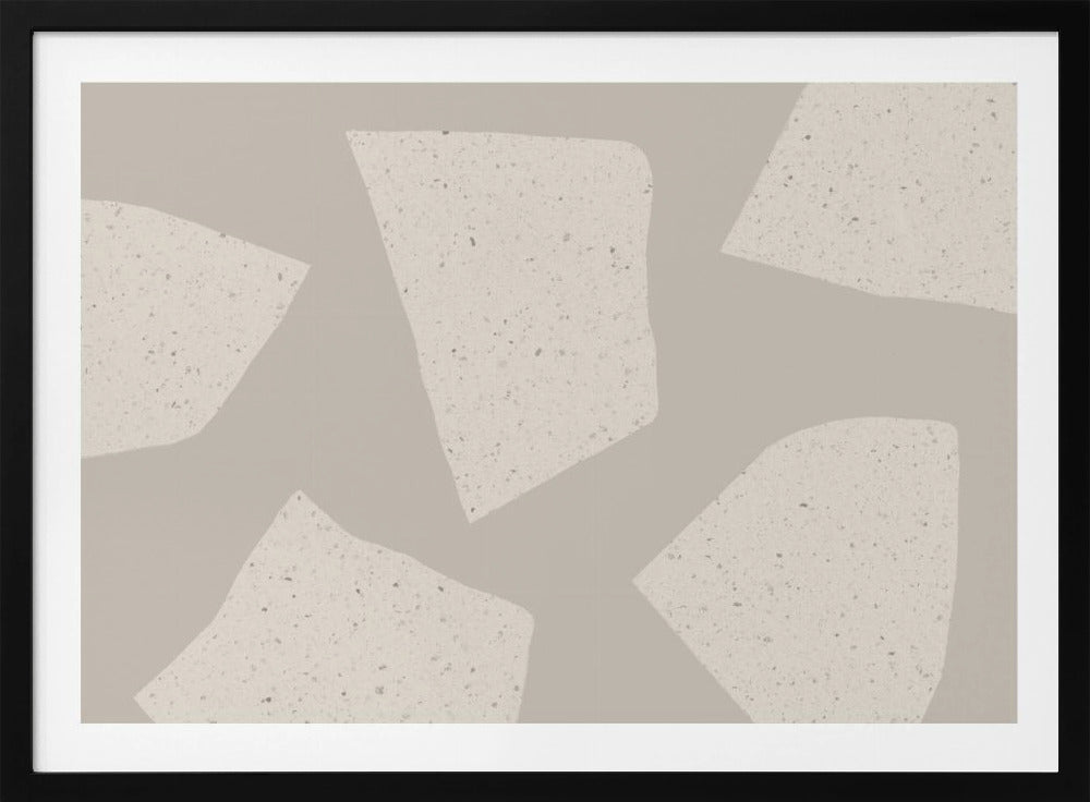 Onregelmatige lichtbeige vormen | Poster