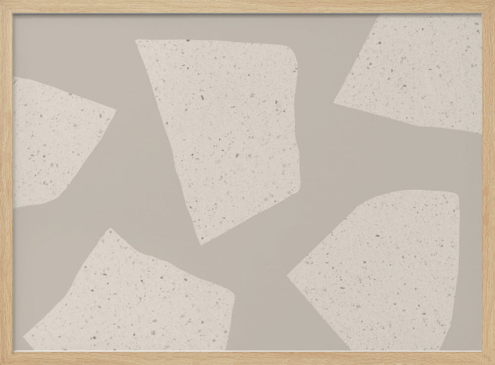 Onregelmatige lichtbeige vormen | Poster