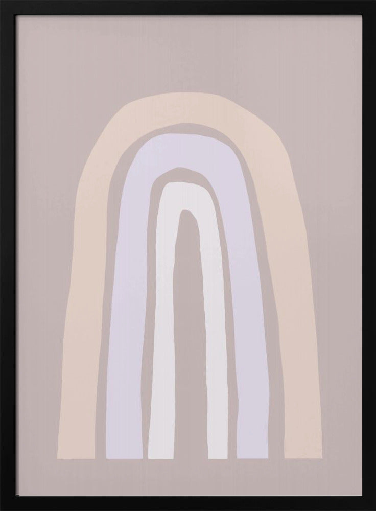 Zachte pasteltinten en organische vormen | Poster