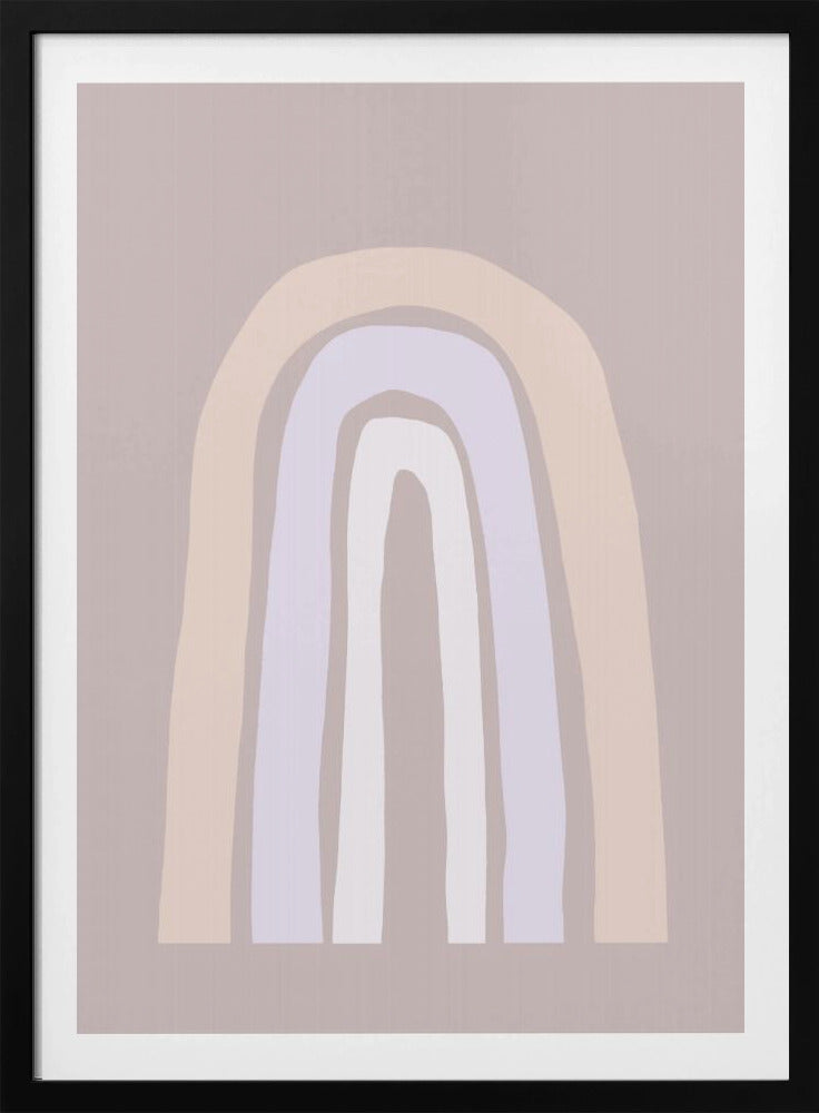 Zachte pasteltinten en organische vormen | Poster