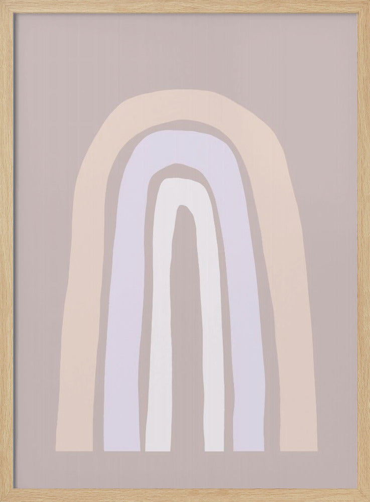 Zachte pasteltinten en organische vormen | Poster