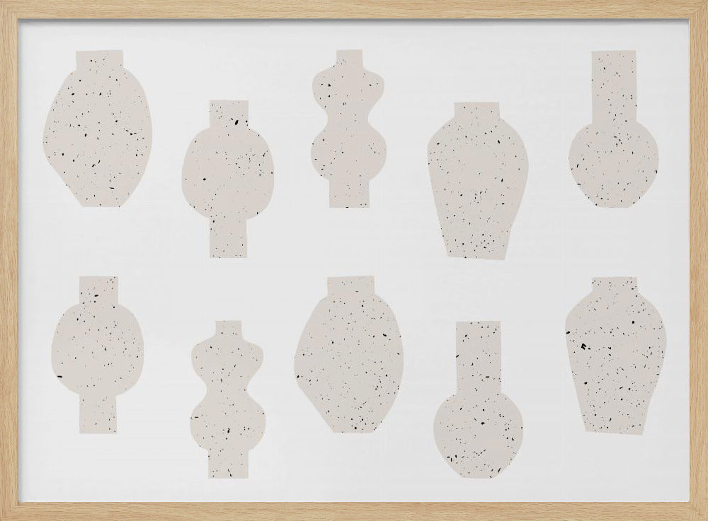 Abstracte Vazen Beige | Poster