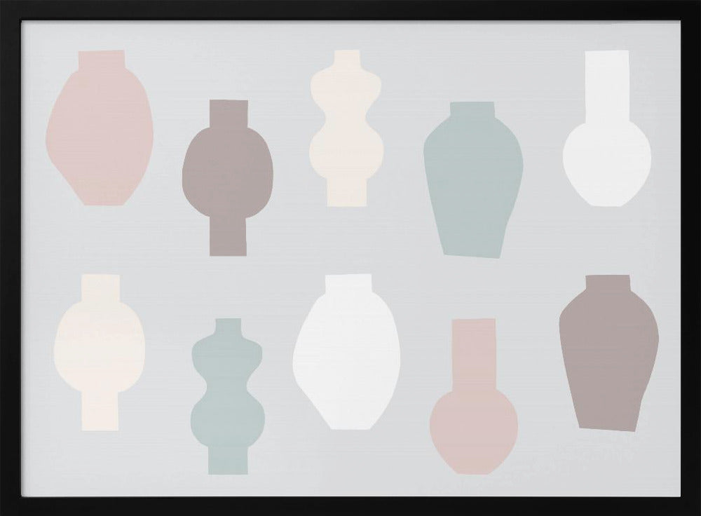 Abstracte vazen pastel | Poster