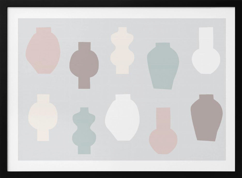 Abstracte vazen pastel | Poster