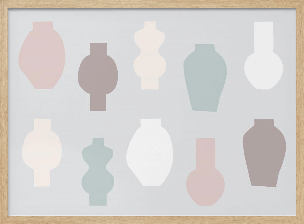 Abstracte vazen pastel | Poster