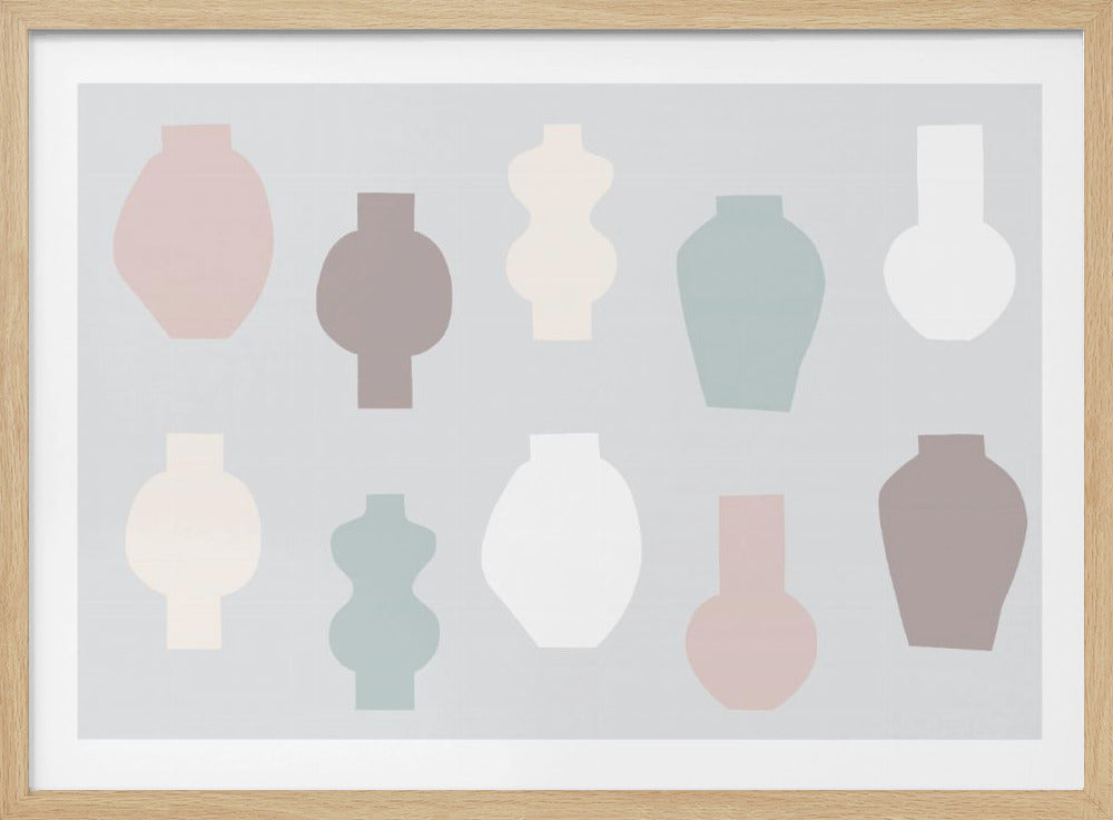 Abstracte vazen pastel | Poster
